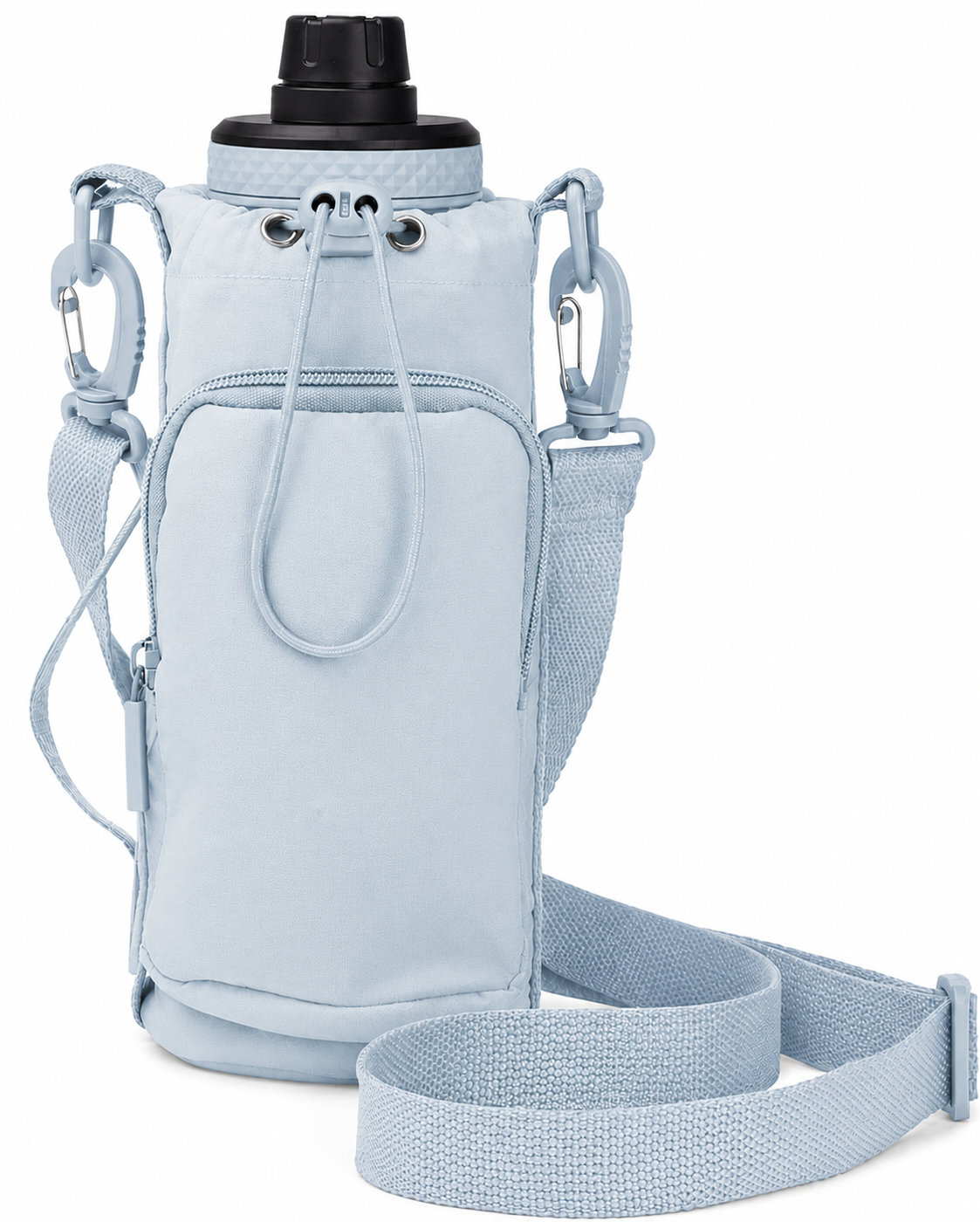 (image for) 2301 Ice Blue Crinkle Nylon Practical Bottle Bag